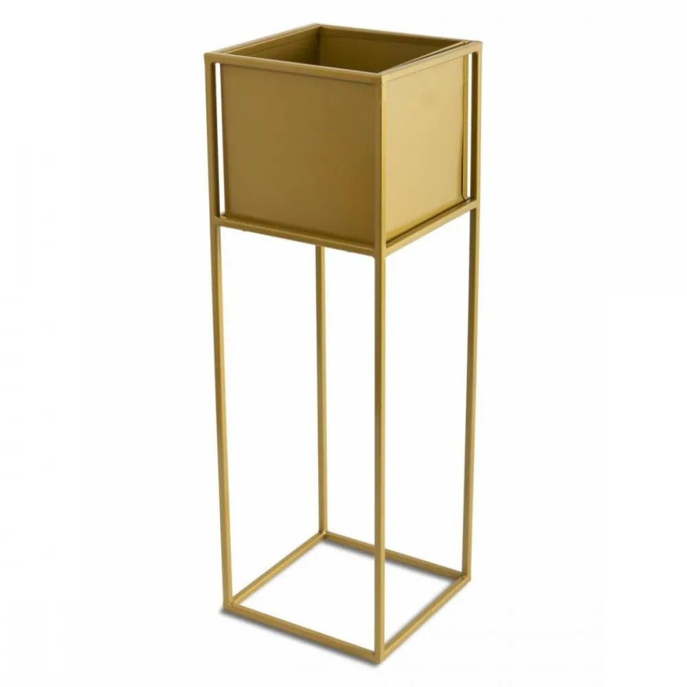 Nowoczesny kwietnik stojak złotym 70 cm GLAM * HowHomely Sale