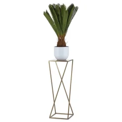 Nowoczesny kwietnik stojący 70 cm ZŁOTY GLAM * HowHomely
