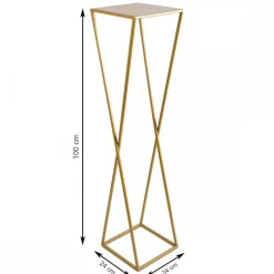 Nowoczesny kwietnik stojący 100 cm złoty * HowHomely