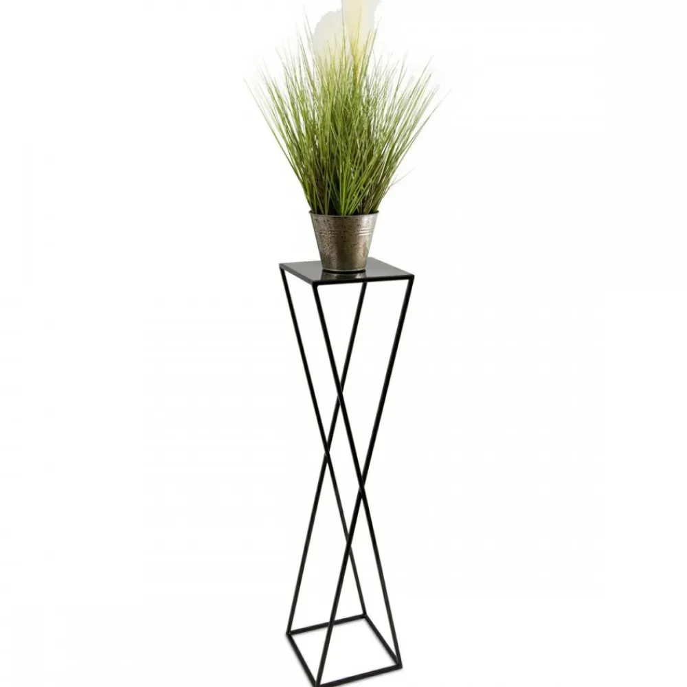 Nowoczesny kwietnik stojący 100 cm czarny * HowHomely Discount