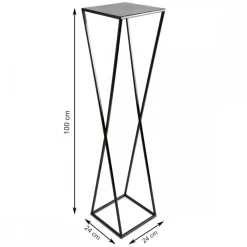 Nowoczesny kwietnik stojący 100 cm czarny * HowHomely Discount