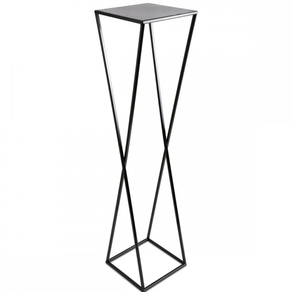 Nowoczesny kwietnik stojący 100 cm czarny * HowHomely Discount