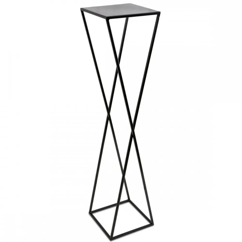 Nowoczesny kwietnik stojący 100 cm czarny * HowHomely Discount