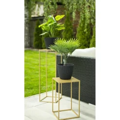 Nowoczesny kwietnik stojący 40 cm złoty * HowHomely Outlet