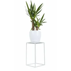 Nowoczesny kwietnik stojący 40 cm biały GLAM * HowHomely
