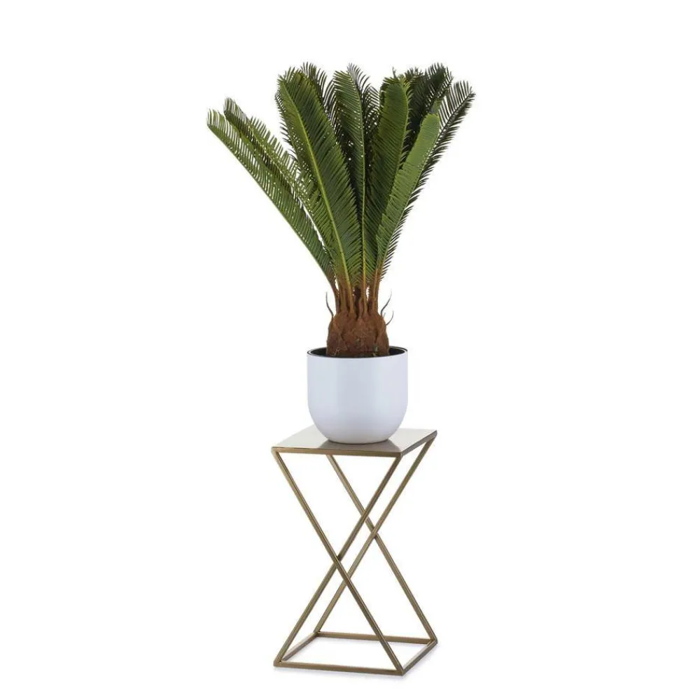 Nowoczesny kwietnik złoty stojący 40 cm GLAM * HowHomely Best