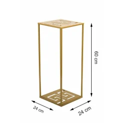Nowoczesny stojący kwietnik 60 cm złoty * HowHomely