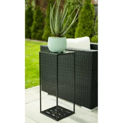 Nowoczesny stojący kwietnik czarny 60 cm LOFT * HowHomely Online