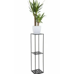 Nowoczesny stojący kwietnik 100 cm czarny LOFT * HowHomely Online