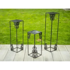Nowoczesny stojący kwietnik 60 cm czarny LOFT * HowHomely Hot