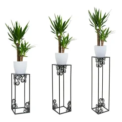 Nowoczesny stojący kwietnik 60 cm czarny LOFT * HowHomely Hot