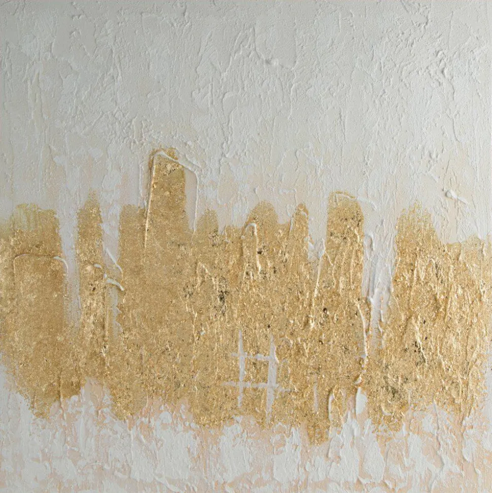 Obraz 643 80x80 cm abstrakcja ze złotem