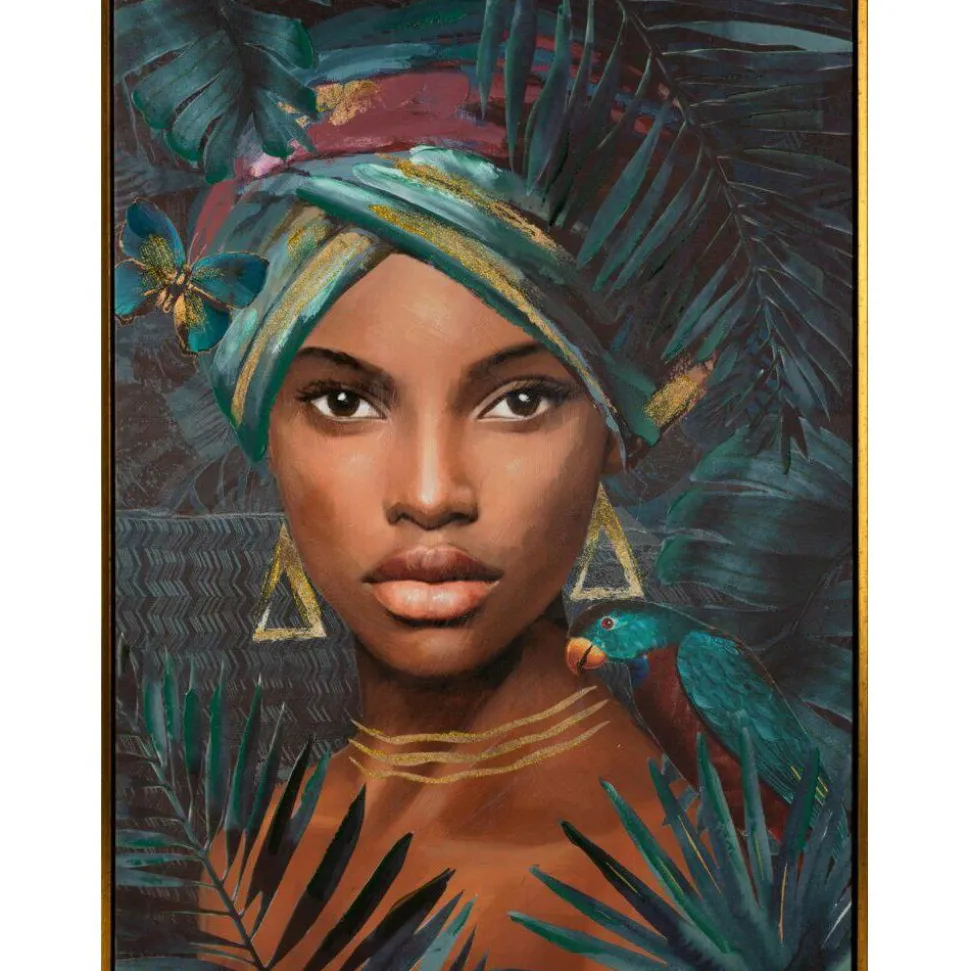 Obraz 467A 60x80 cm kobieta z palmami