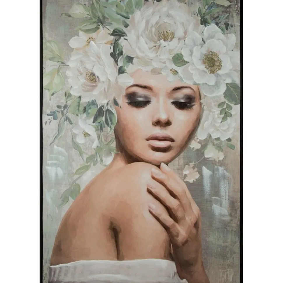 Obraz 573B 80x120 cm kobieta z kwiatami