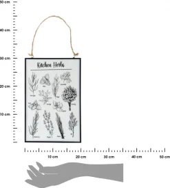 Obraz ścienny szklany z motywem ziół * Esschert Design New