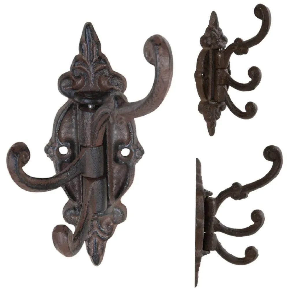 Obrotowy wieszak ścienny z żeliwa * Esschert Design Best