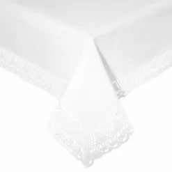 Obrus NATALY 140X220 cm biały koronka