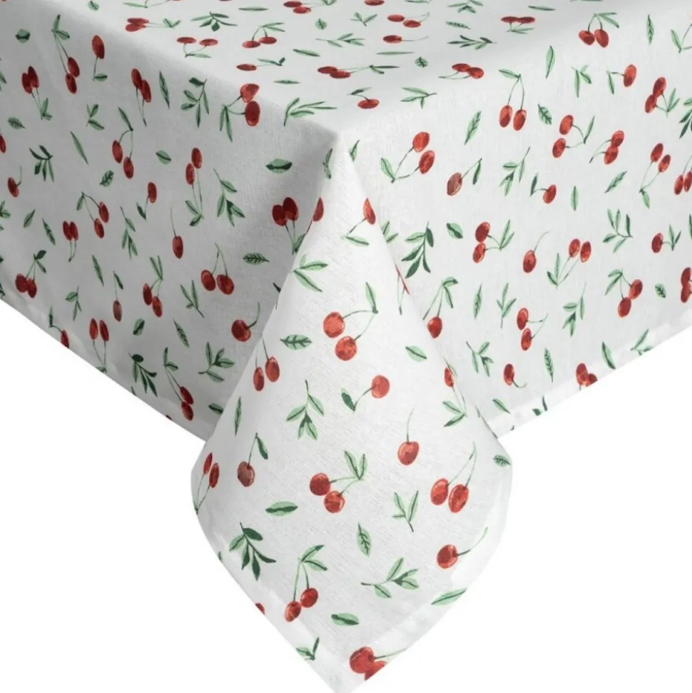 Obrus plamoodporny Cherry 85x85 cm biały