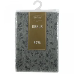 Obrus SIMONA 140x220 cm srebrny gałązki