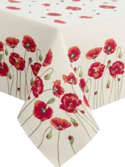 Obrus gobelinowy 1064/NAT 140x180 cm maki * EUROFIRANY B.B. Choczyńscy Sp.J. New