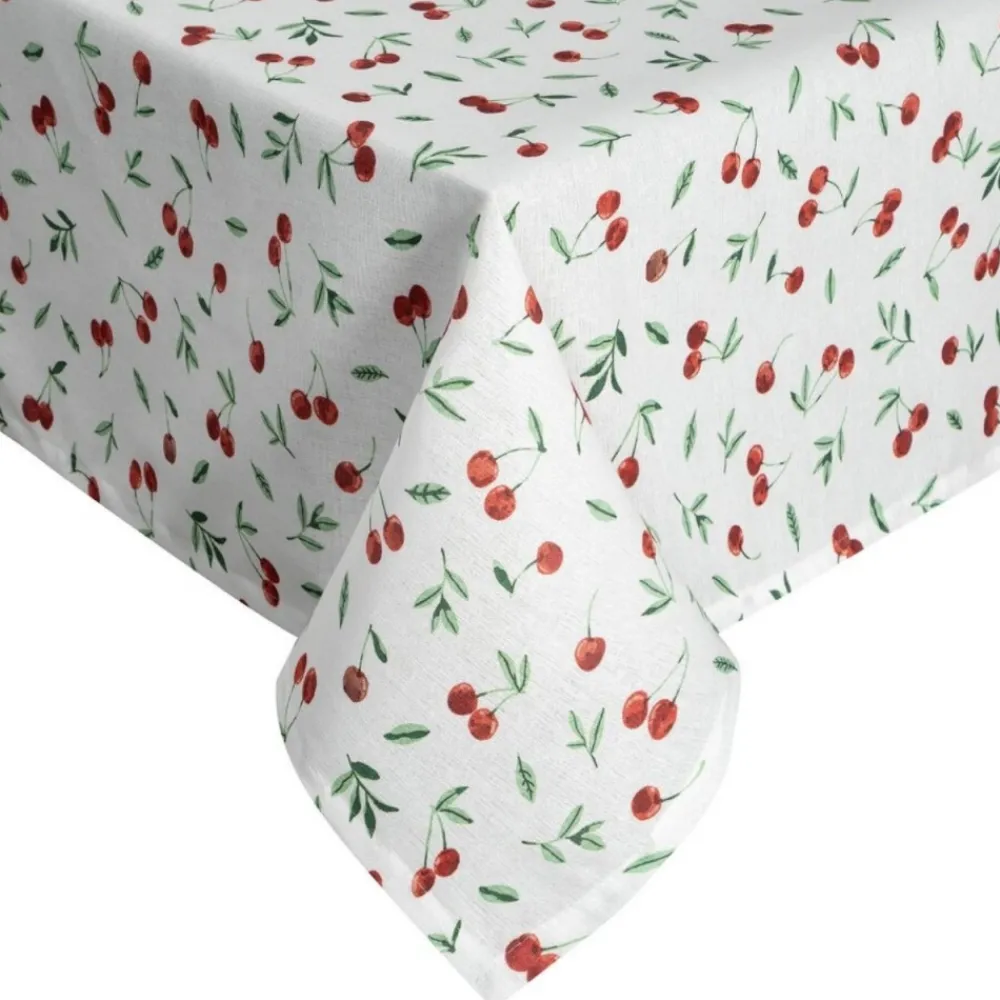 Obrus plamoodporny Cherry 140x220 cm biały * EUROFIRANY B.B. Choczyńscy Sp.J. Outlet