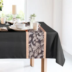 Obrus z bieżnikiem ANITA 1 140x220 cm czarny * EUROFIRANY B.B. Choczyńscy Sp.J. Discount