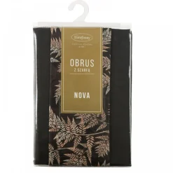 Obrus z bieżnikiem ANITA 1 140x180 cm czarny * EUROFIRANY B.B. Choczyńscy Sp.J. Outlet