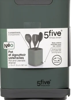 Ociekacz na sztućce zielony 3 przegrody * 5five Simply Smart Best