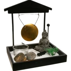 Ogród Zen z figurką Buddy 12x15 cm