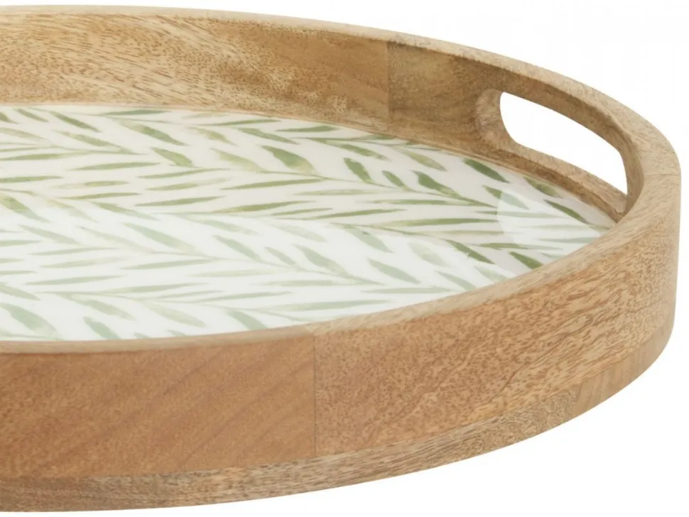 Okrągła taca 38 cm Inaya Olive Green