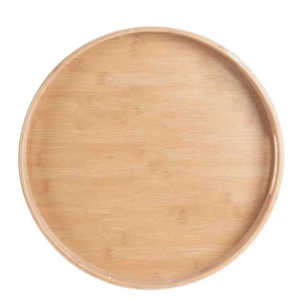 Okrągła taca bambusowa z rączkami 40 cm * Excellent Houseware New