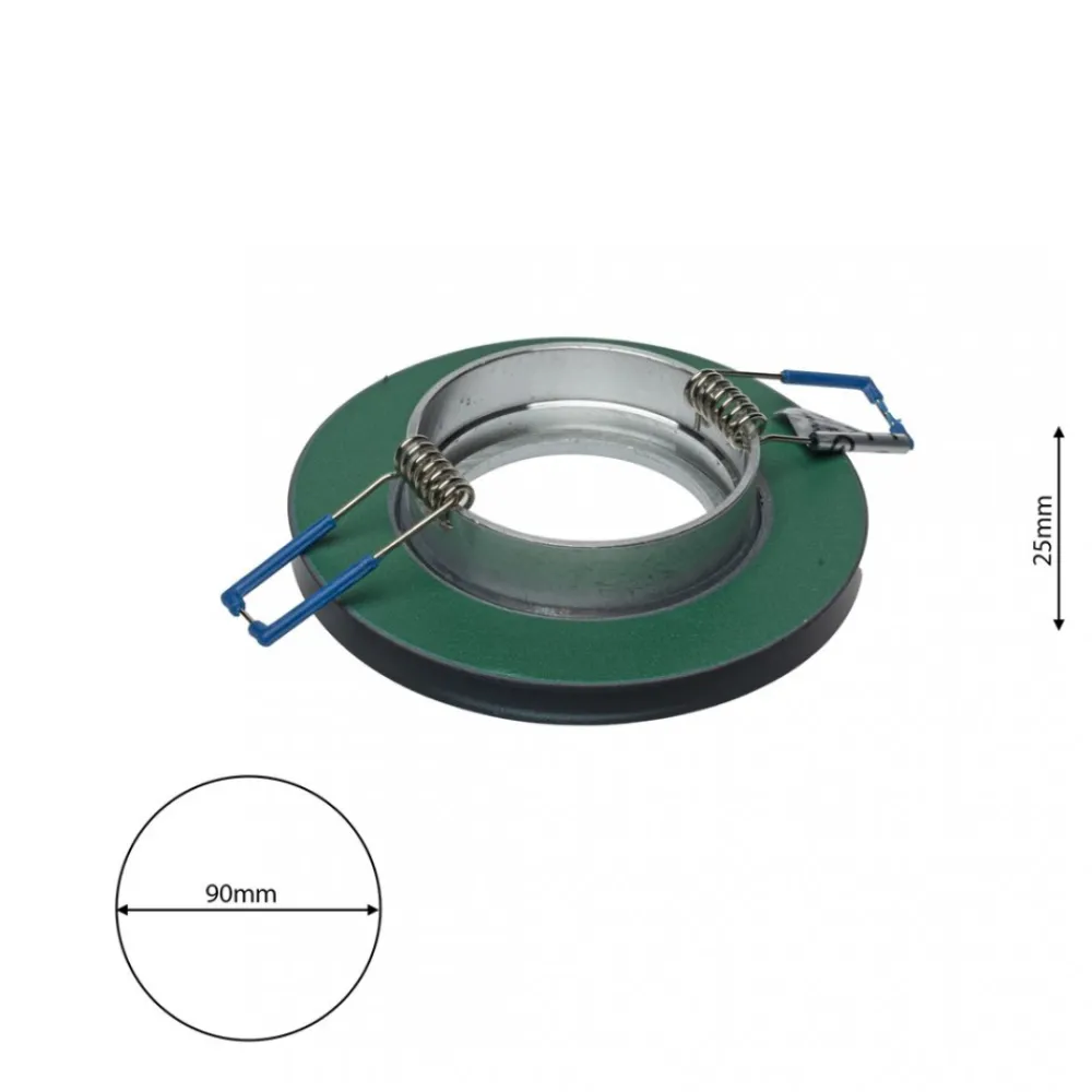 Okrągłe Oczko Sufitowe Podtynkowe Srebrne Szklane 1xGU10 9cm Bez Oprawki * Eko-light Discount