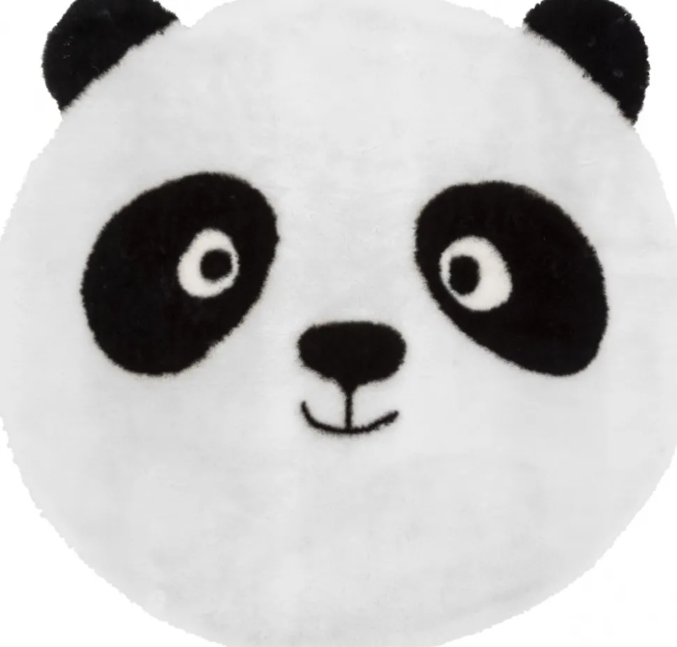 Okrągły dywan 100 cm biały Panda