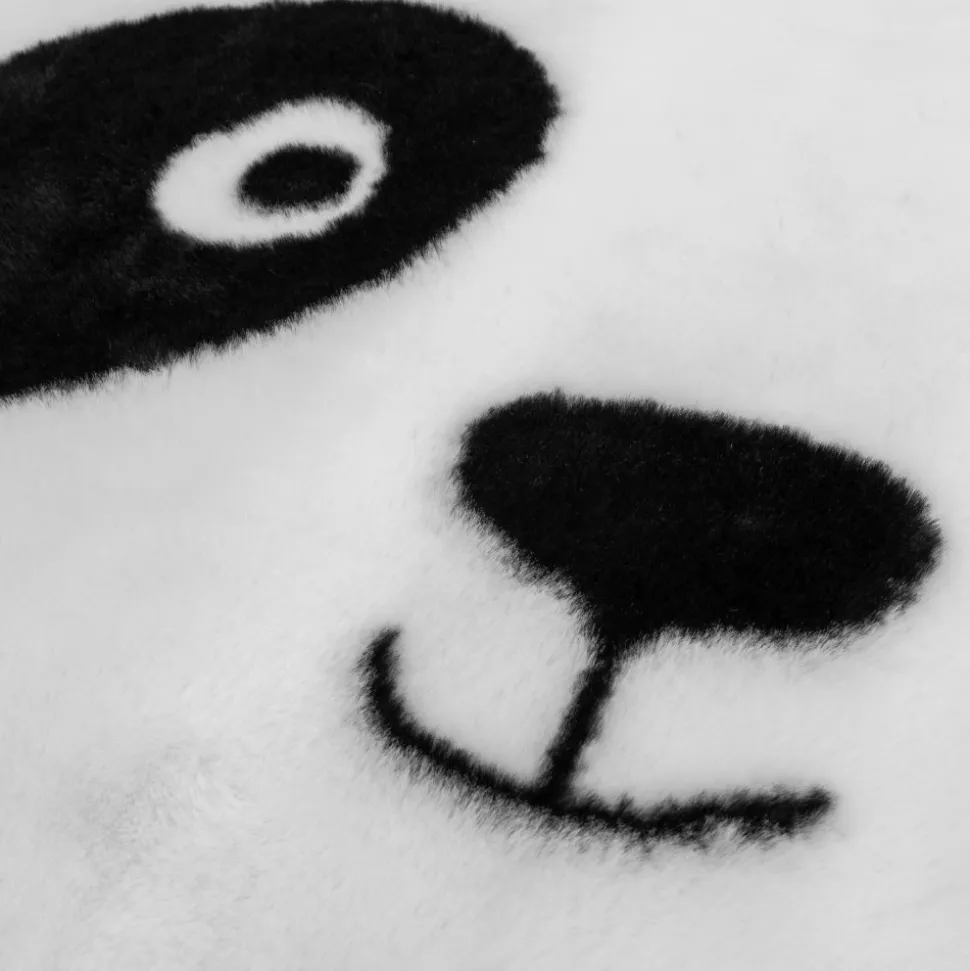 Okrągły dywan 100 cm biały Panda