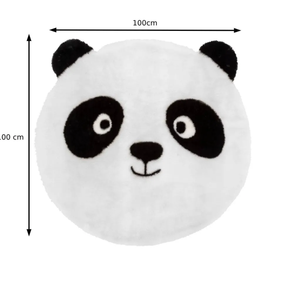 Okrągły dywan 100 cm biały Panda