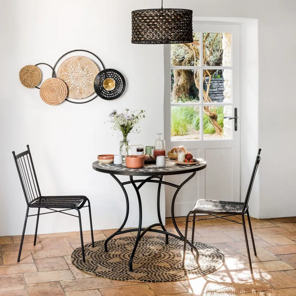 Okrągły dywan jutowy 120 cm wzór 2
