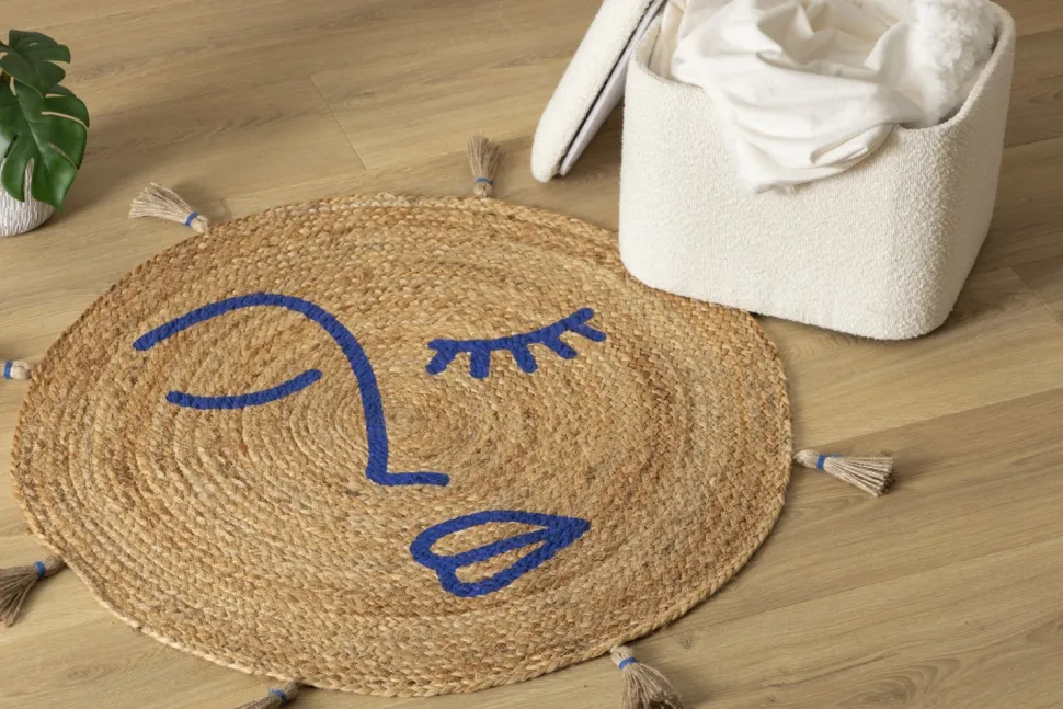 Okrągły dywan jutowy Soleya 80 cm