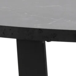 Okrągły stół do jadalni Amble czarny marmur 110 cm