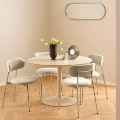 Okrągły stół do jadalni Ibiza 110 cm beż