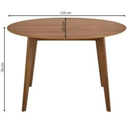 Okrągły stół do jadalni Roxby 120 cm brąz