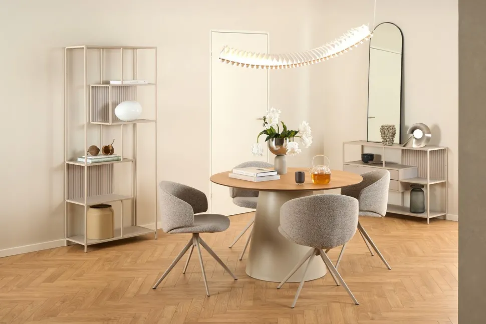 Okrągły stół do jadalni Soli 120 cm beż