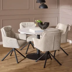 Okrągły stół marmurowy Tarifa 110 cm