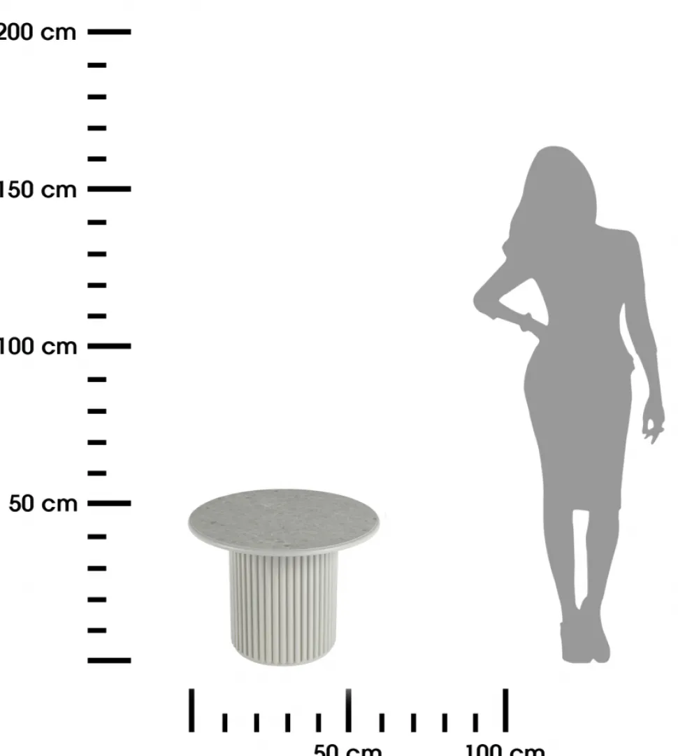 Okrągły stolik kawowy ROMA 60cm szary