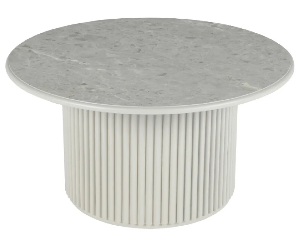 Okrągły stolik kawowy ROMA 80cm szary
