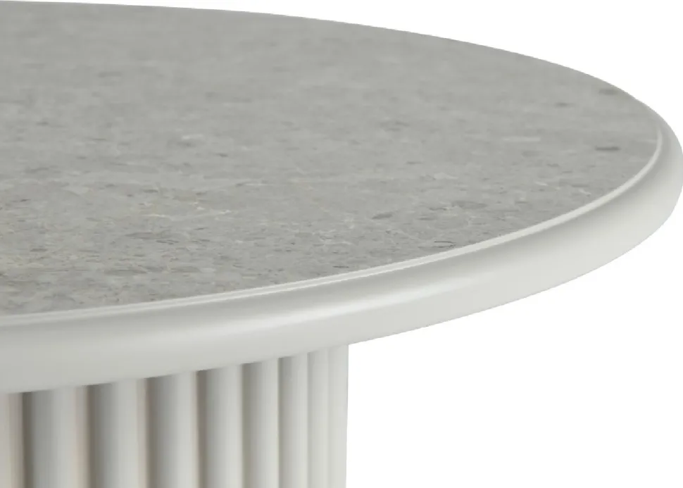 Okrągły stolik kawowy ROMA 80cm szary