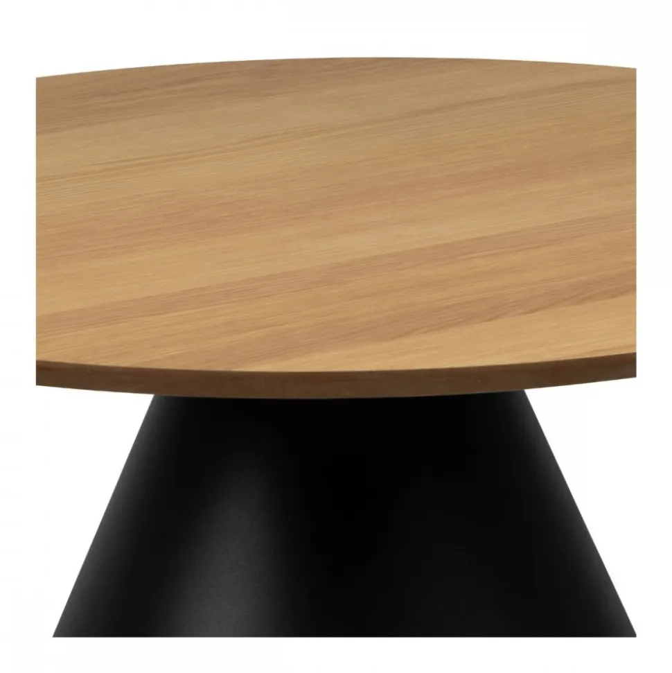 Okrągły stolik kawowy Soli 85 cm czarno-beżowy