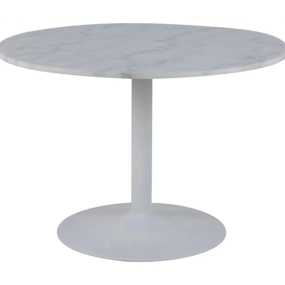Okrągły biały stół marmurowy Tarifa 110 cm * Actona Best