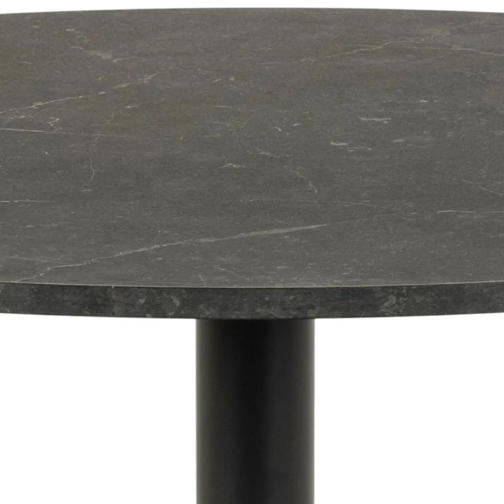 Okrągły czarny stół marmurowy Ibiza 110 cm * Actona Best