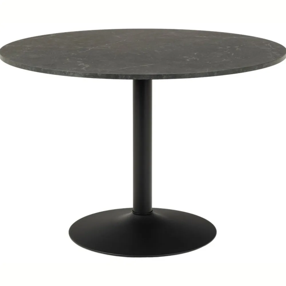 Okrągły czarny stół marmurowy Ibiza 110 cm * Actona Best