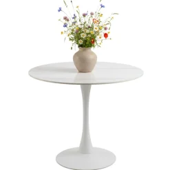 Okrągły stół ceramiczny blat 90 cm Malta biały * Actona Outlet